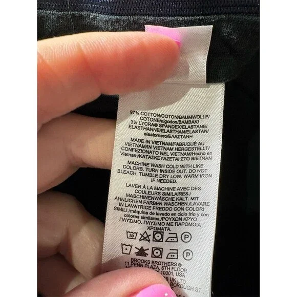 Brooks Brothers Advantage Chino Pants Mens 36x32 Navy Blue Straight Leg - Picture 8 of 9